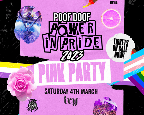 Poof Doof Pink Party poster